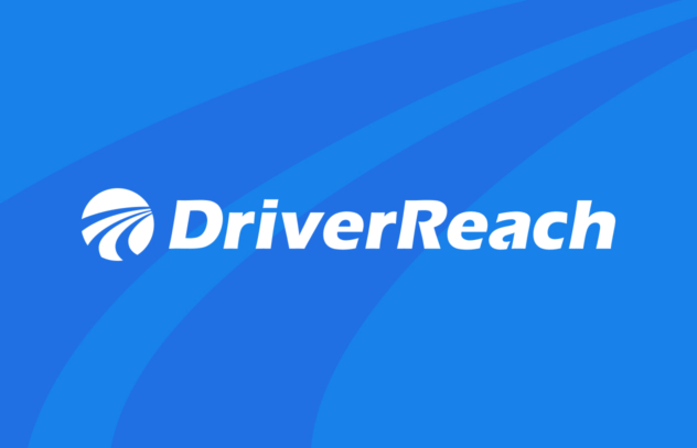 The DriverReach logo on a blue background